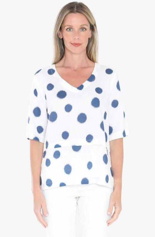 Scratch Spot navy blouse
