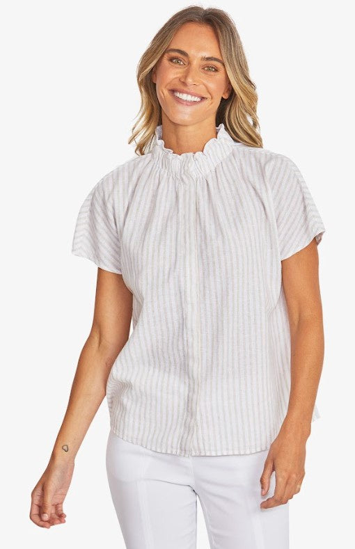 Tamara strip natural blouse