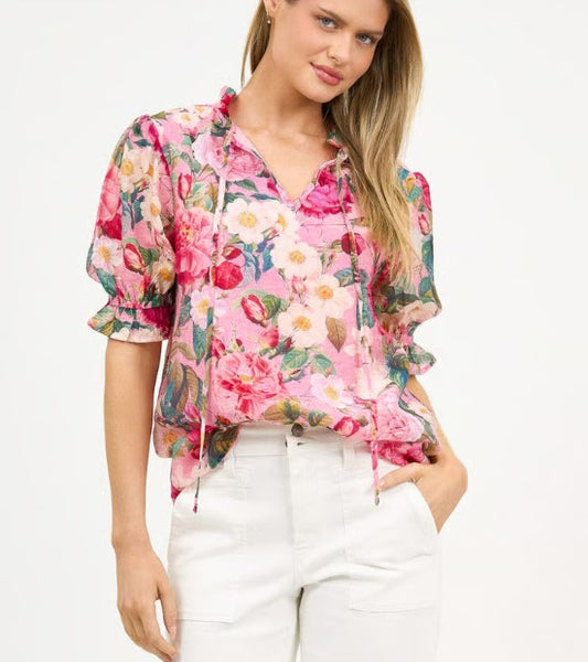 Tencil Pink Floral blouse