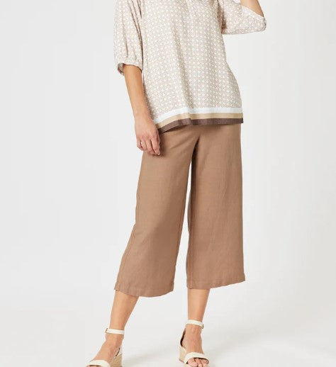 Lino Wide Leg Nutmeg Pant