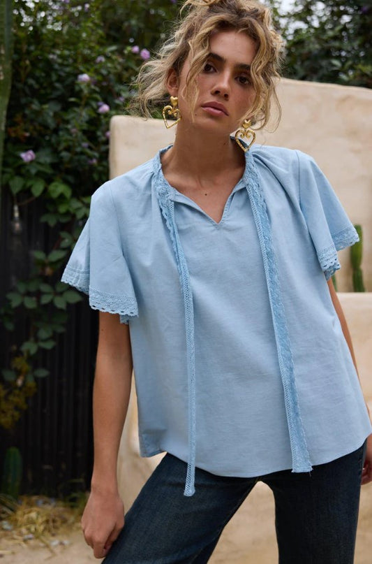 TA Cherri Light blue top