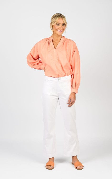 White denim Stright leg Jeans