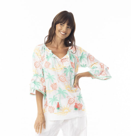 Coral Turtle Top