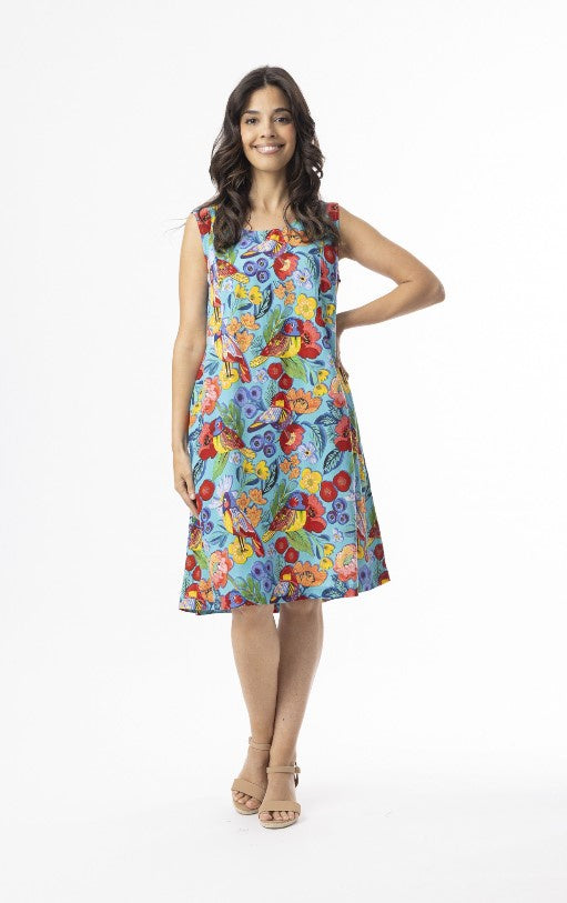 Birds sleeveless dress