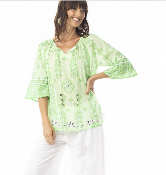 Carl Green Tassel top