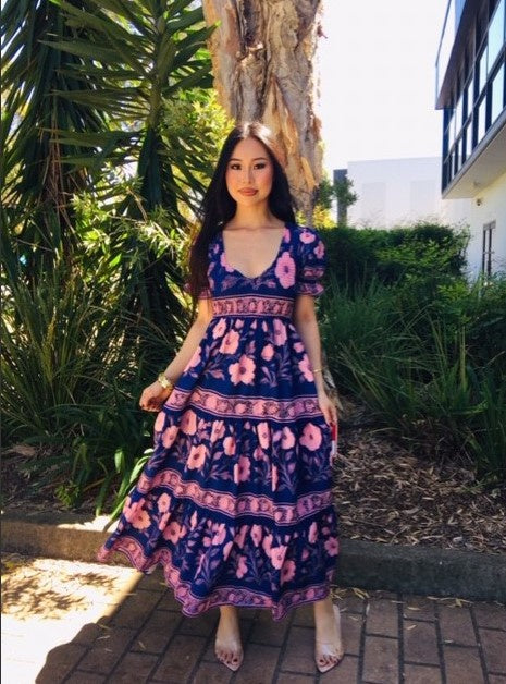 Hawaiin Navy floral dress