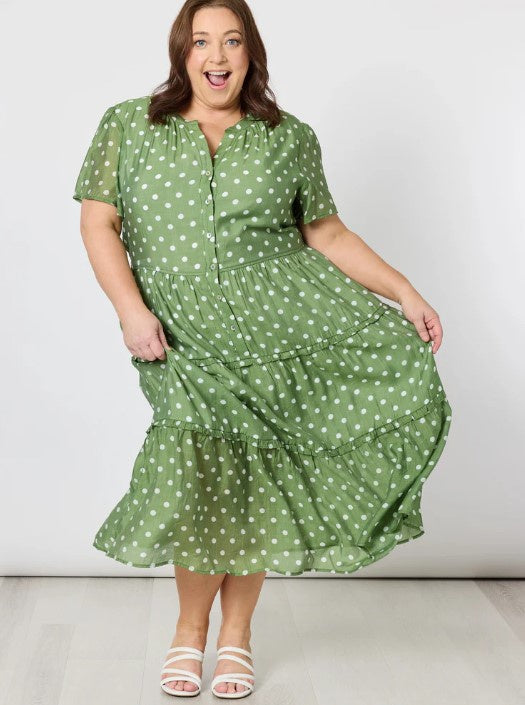 GS Basil  Spotted Dress