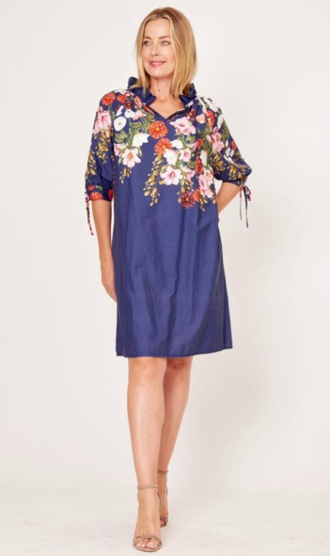 Cotton Navy Floral dress