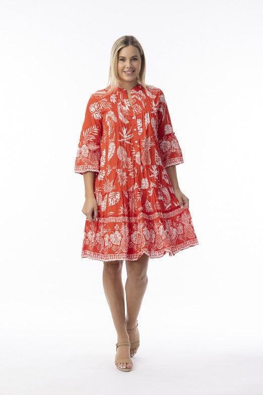 Orientique  Red RicRac dress