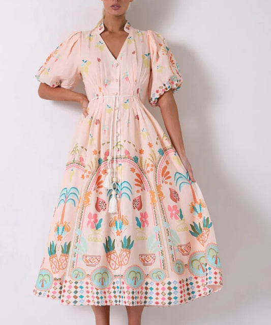 Acacia Apricot Peach  dress