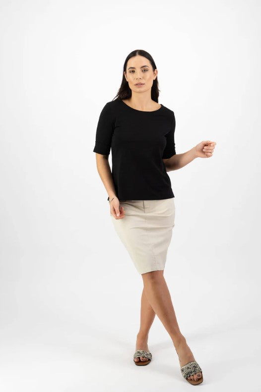 Vassalli Black Boat Cotton Tee