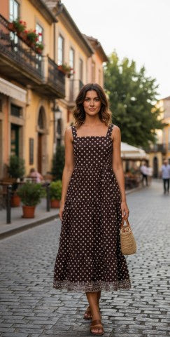 Poker Dott Chocolate dress