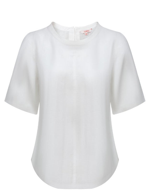 White Linen corfu blouse