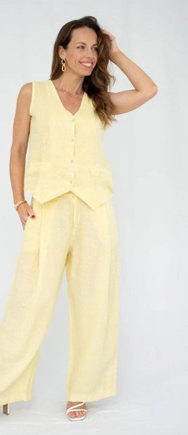 Lemon Butter Linen Pants