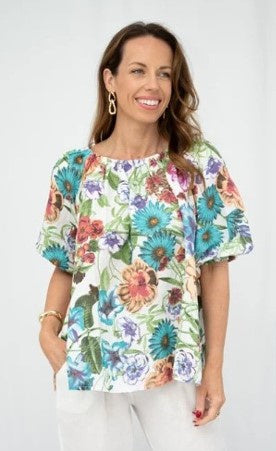 Peasant Italian Floral blouse