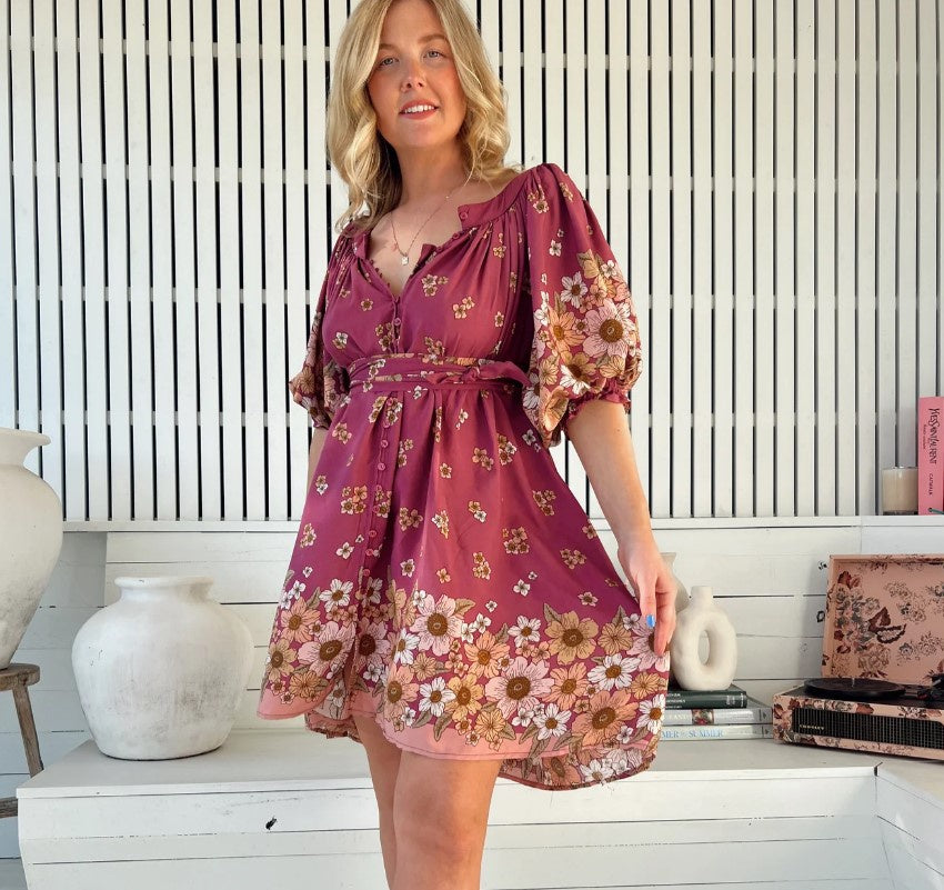 Evelyn Mini Orchid dress