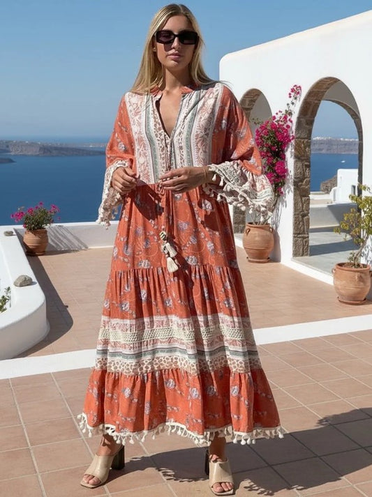 Tangerine Boho Dress