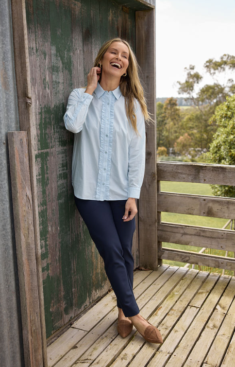 GC Ruffle Blue shirt