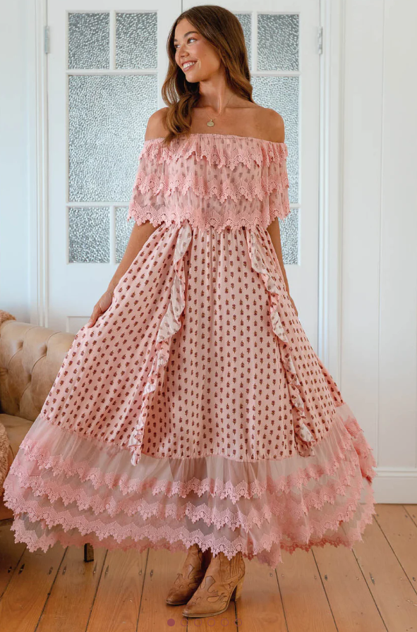 Pink Sunset Georgie Maxi dress