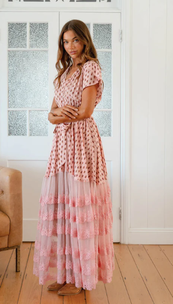 Pink Sunset Lace Pandora dress