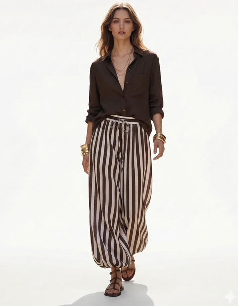 JG Linen shirts chocolate