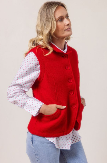 SS RED Wool Vest