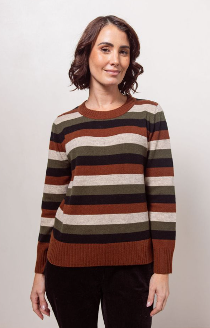SS Copper/black Wool Sweater
