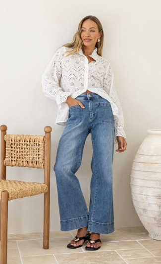 JG White Schiffly shirt