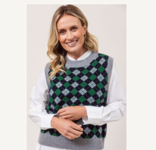 SS Silver/navy /green Vest