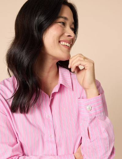 GS Stripe pink Cotton shirt