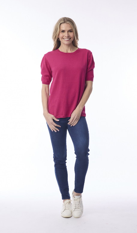 Hot Pink cotton knit
