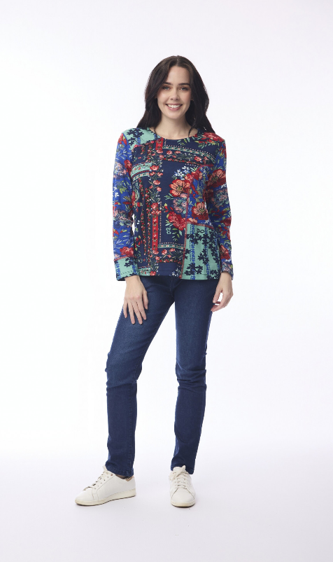 Ivanova top patch blouse