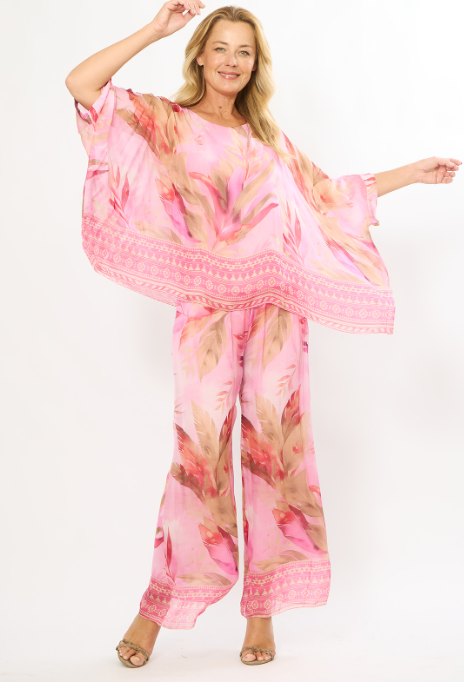 Silk Pink Pants