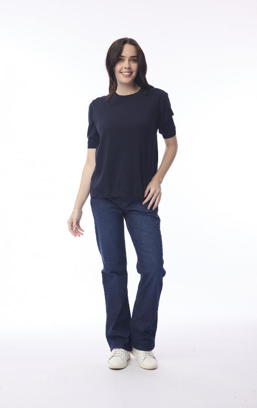 Knit tee Navy
