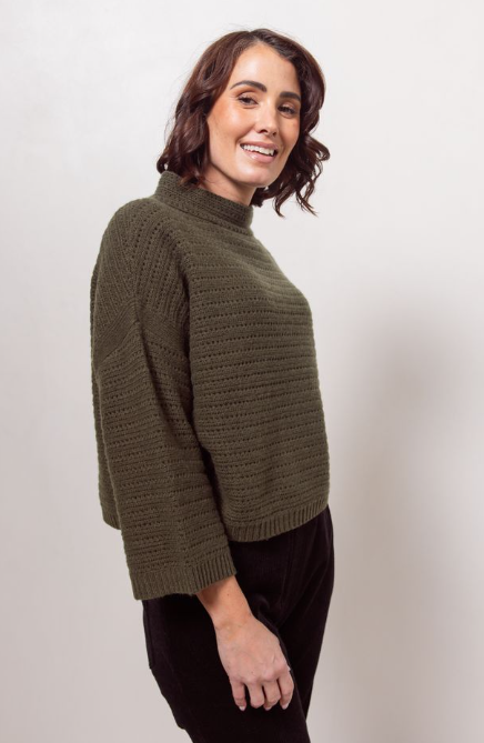 SS Australian Wool Knit khaki