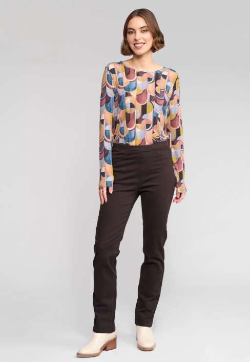 Bay Pull on Chocolate Pull on Pants