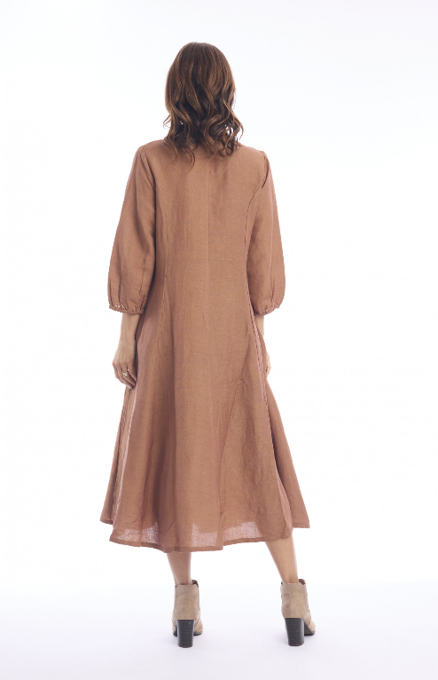 Pumpkin spice Linen dress
