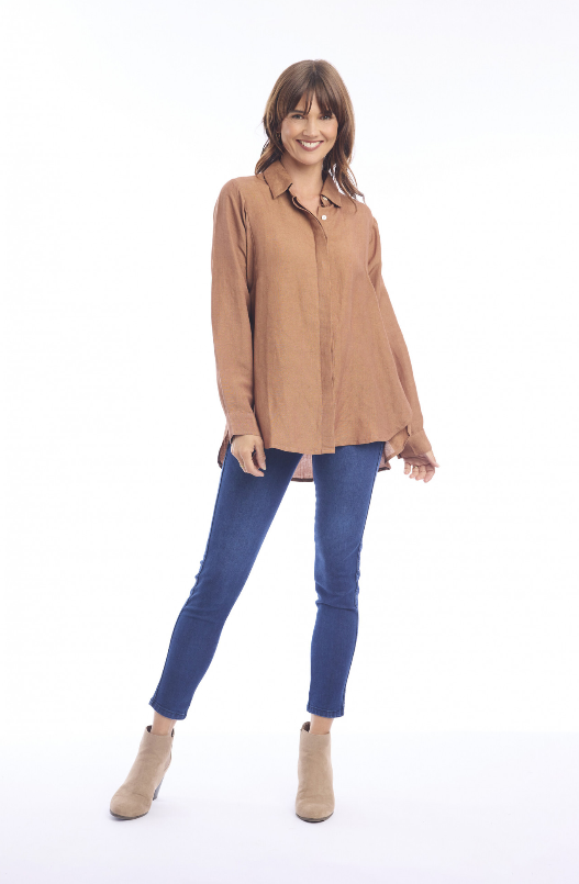 Pumpkin Spice linen shirt