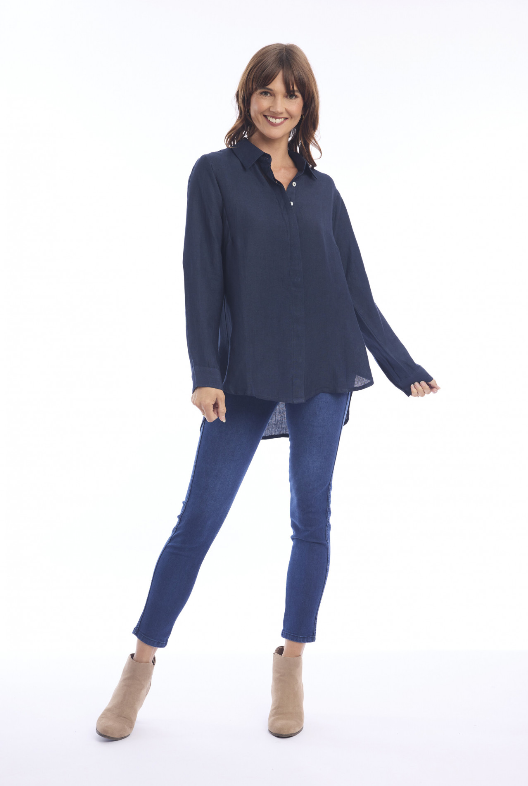 Linen Navy shirt