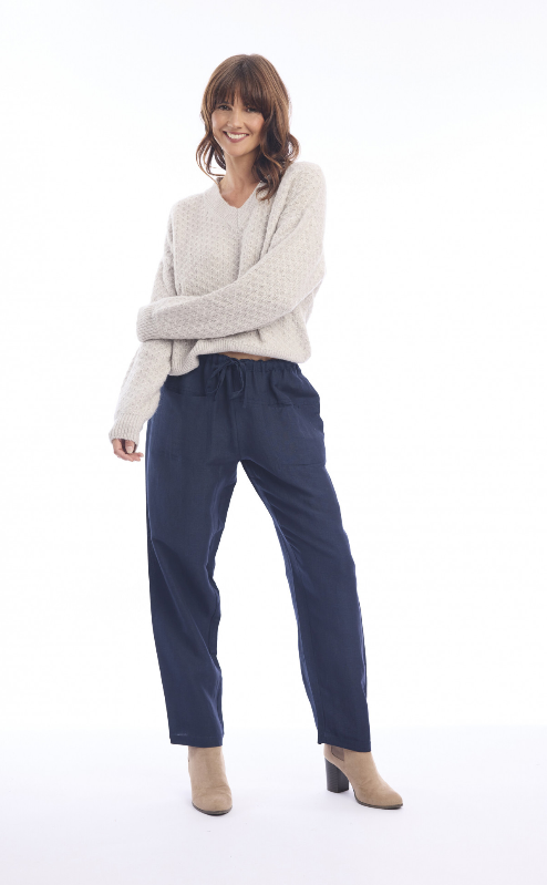 Linen Pants Navy
