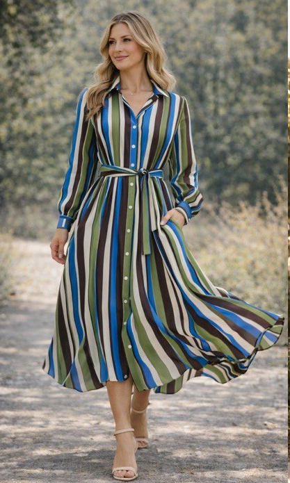 Cassie Striped Dress