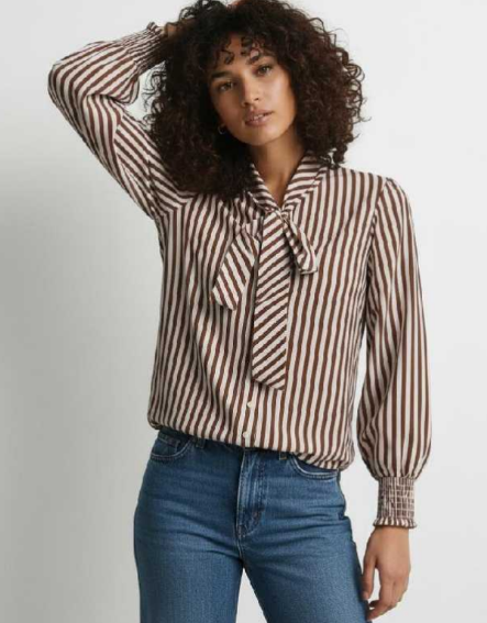 Chocolate Tie knot Cotton Shirt