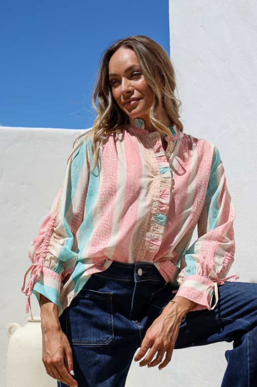 Pastel Frill Gathered blouse