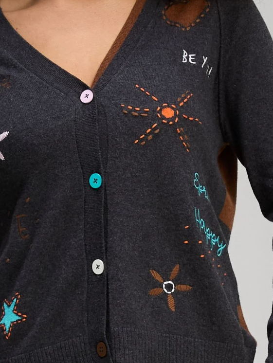 ZP Good Energy Charcoal Cardigan