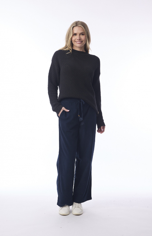 Wide leg Navy Cord Pants