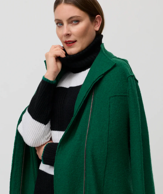 Deep Pine Boiled Wool Jacket