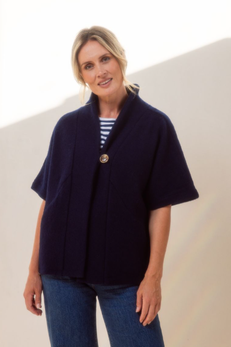 SS NAVY Wool Cape