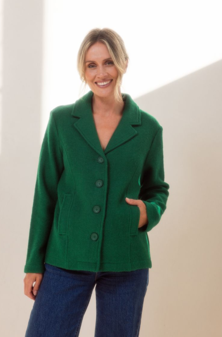 Green Wool Blazer