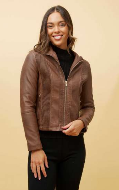 Chocolate Pleather Jacket