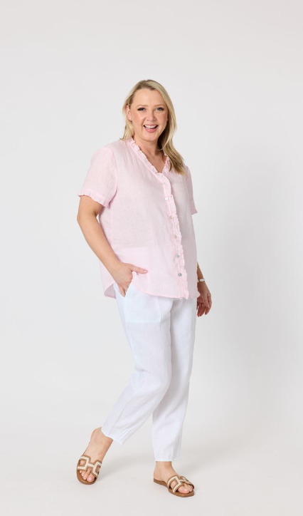 Audrey Linen Musk top